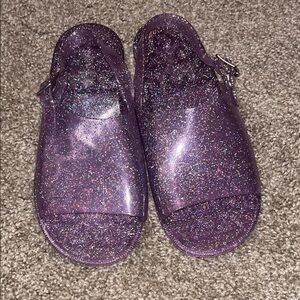 Old Navy Glittery Jelly Purple Kids Sandals